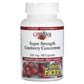Natural Factors CranRich Super Strength Cranberry Concentrate 500 mg 90 Capsules 068958045122