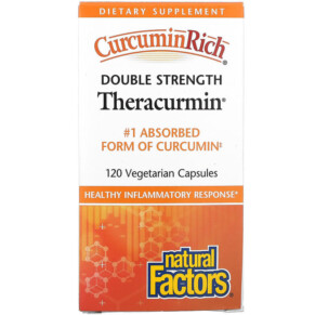 Natural Factors CurcuminRich Double Strength Theracurmin 120 Vegetarian Capsules 068958045481