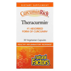 Natural Factors CurcuminRich Theracurmin 30 Vegetarian Capsules 068958045429