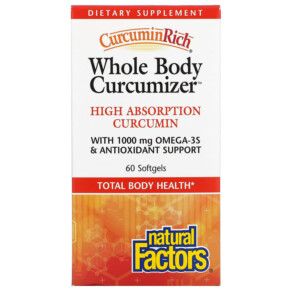 Natural Factors CurcuminRich Whole Body Curcumizer 60 Softgels 068958045559