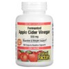 Natural Factors Fermented Apple Cider Vinegar 500 mg 180 Easy to Swallow Capsules 068958020563