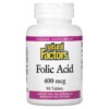 Natural Factors Folic Acid 400 mcg 90 Tablets 068958012728