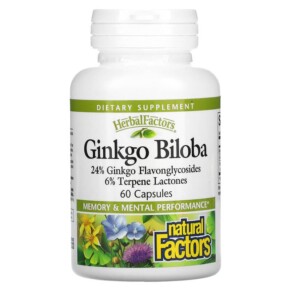 Natural Factors Ginkgo Biloba 60 Capsules 068958045320
