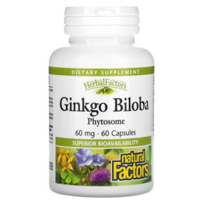 Natural Factors Ginkgo Biloba Phytosome 60 mg 60 Capsules 068958048055