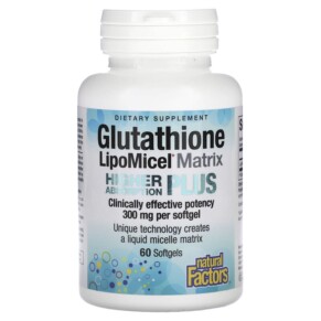 Natural Factors Glutathione LipoMicel Matrix 300 mg 60 Softgels 068958028194