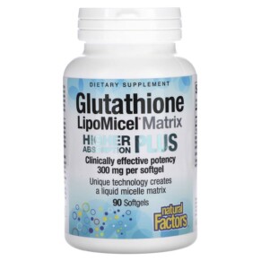 Natural Factors Glutathione LipoMicel Matrix 300 mg 90 Softgels 068958028613