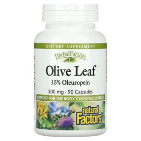 Natural Factors HerbalFactors Olive Leaf 500 mg 90 Capsules 068958045702