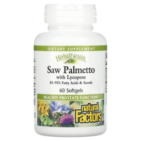 Natural Factors HerbalFactors Saw Palmetto with Lycopene 60 Softgels 068958045511