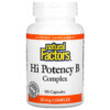 Natural Factors Hi Potency B Complex 90 Capsules 068958011219