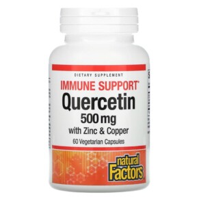 Natural Factors Immune Support Quercetin 500 mg 60 Vegetarian Capsules 068958013855