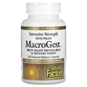 Natural Factors Keto Paleo MacroGest 60 Delayed Release Capsules 068958017600