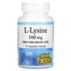 Natural Factors L-Lysine 500 mg 90 Vegetarian Capsules 068958028231