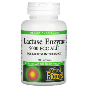 Natural Factors Lactase Enzyme 9.000 FCC ALU 60 Capsules 068958017402