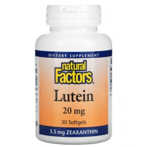 Natural Factors Lutein 20 mg 30 Softgels 068958010311