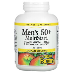 Natural Factors Men's 50+ MultiStart 120 Tablets 068958015736