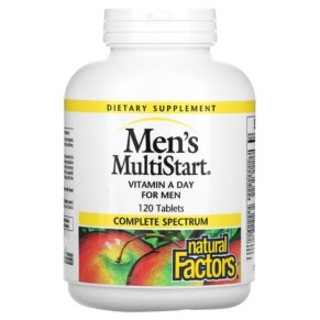 Natural Factors Men's MultiStart Vitamin A Day for Men 120 Tablets 068958015705