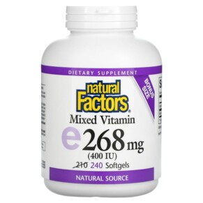 Natural Factors Mixed Vitamin E 268 mg (400 IU) 240 Softgels 068958081427