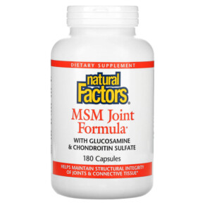Natural Factors MSM Joint Formula with Glucosamine & Chondroitin Sulfate 180 Capsules 068958026961
