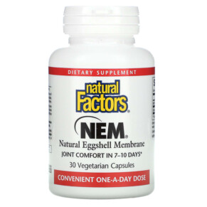 Natural Factors NEM Natural Eggshell Membrane 30 Vegetarian Capsules 068958026923