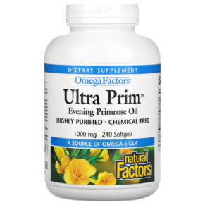 Natural Factors OmegaFactors Ultra Prim Evening Primrose Oil 1000 mg 240 Softgels 068958083667