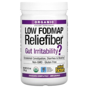 Natural Factors Organic Low Fodmap Reliefiber Unflavored 5.3 oz (150 g) 068958049915