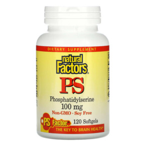 Natural Factors PS Phosphatidylserine 100 mg 120 Softgels 068958026268