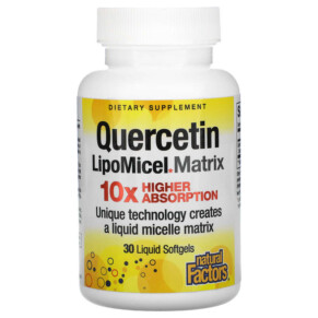 Natural Factors Quercetin LipoMicel Matrix 30 Liquid Softgels 068958013794
