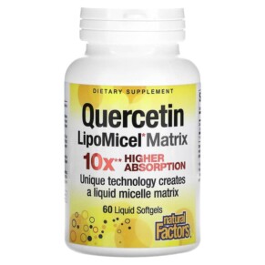 Natural Factors Quercetin LipoMicel Matrix 60 Liquid Softgels 068958013787