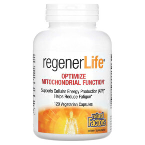 Natural Factors RegenerLife Optimize Mitochondrial Function 120 Vegetarian Capsules 068958019017
