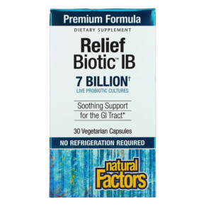 Natural Factors ReliefBiotic IB 7 Billion 30 Vegetarian Capsules 068958018614