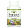 Natural Factors Sleep Relax with Valerian & Hops 90 Capsules 068958046556