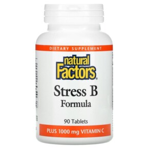 Natural Factors Stress B Formula Plus 1.000 mg Vitamin C 90 Tablets 068958011318