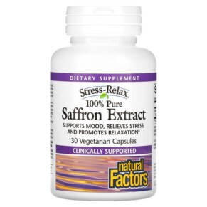 Natural Factors Stress-Relax 100% Pure Saffron Extract 30 Vegetarian Capsules 068958028545