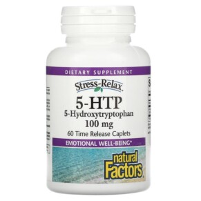 Natural Factors Stress-Relax 5-HTP 100 mg 60 Time Release Caplets 068958028293