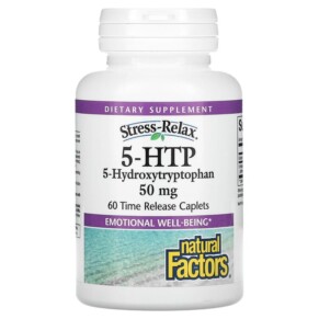 Natural Factors Stress-Relax 5-HTP 50 mg 60 Time Release Caplets 068958028262