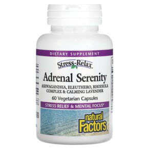 Natural Factors Stress-Relax Adrenal Serenity 60 Vegetarian Capsules 068958028347