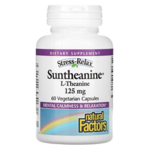 Natural Factors Stress-Relax Suntheanine L-Theanine 125 mg 60 Vegetarian Capsules 068958048307