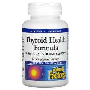 Natural Factors Thyroid Health Formula 60 Vegetarian Capsules 068958035109