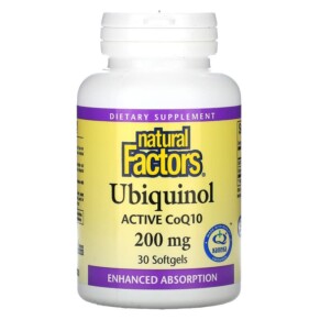 Natural Factors Ubiquinol 200 mg 30 Softgels 068958207292