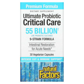 Natural Factors Ultimate Probiotic Critical Care 55 Billion 30 Vegetarian Capsules 068958018171