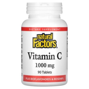 Natural Factors Vitamin C Plus Bioflavonoids & Rosehips 1.000 mg 90 Tablets 068958013442