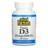 Natural Factors Vitamin D3 125 mcg (5.000 IU) 360 Softgels 068958010625