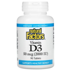 Natural Factors Vitamin D3 50 mcg (2.000 IU) 90 Tablets 068958010526