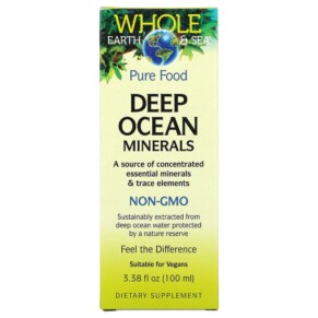 Natural Factors Whole Earth & Sea Deep Ocean Minerals 3.38 fl oz (100 ml) 068958355146