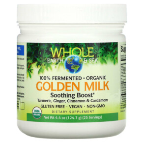 Natural Factors Whole Earth & Sea Golden Milk Soothing Boost 4.4 oz (124.7 g) 068958355535