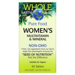 Natural Factors Whole Earth & Sea Women's Multivitamin & Mineral 60 Tablets 068958355023