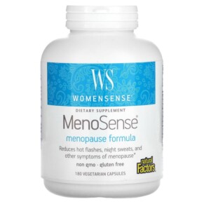 Natural Factors WomenSense MenoSense Menopause Formula 180 Vegetarian Capsules 068958049519