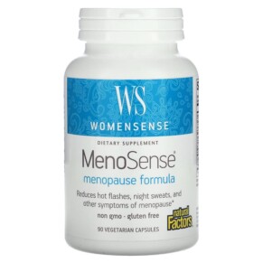 Natural Factors WomenSense MenoSense Menopause Formula 90 Vegetarian Capsules 068958049502