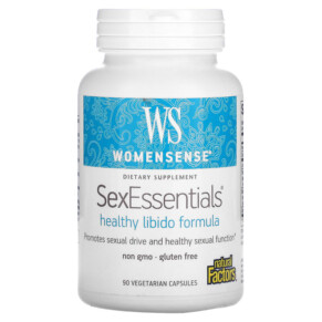Natural Factors WomenSense SexEssentials Healthy Libido Formula 90 Vegetarian Capsules 068958049366