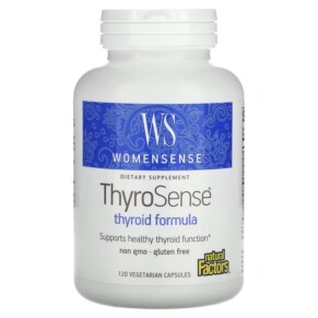 Natural Factors WomenSense ThyroSense Thyroid Formula 120 Vegetarian Capsules 068958049465
